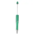 Boligrafo de cuentas DIY con cuerpo electrochapado verde y varilla metalica para manualidades. - Estilo Galvanizado Verde (CZB106038-15)