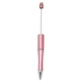 Boligrafo rosa personalizable con cuentas y varilla metalica para manualidades diy - Estilo Metálico Rosa (CZB106038-19)