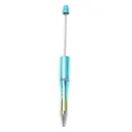 Bolígrafo de cuentas DIY con cuerpo de metal degradado azul-amarillo y varilla para abalorios. - Estilo Azul Amarillo Degradado (CZB106038-33)