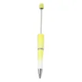Bolígrafo de cuentas DIY con cuerpo de plástico degradado y varilla metálica personalizada. - Estilo Amarillo Blanco Degradado (CZB106038-36)