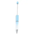 Bolígrafo degradado DIY con varilla de metal para poner cuentas personalizadas, color azul. - Estilo Azul Blanco Degradado (CZB106038-38)