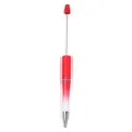 Bolígrafo de cuentas DIY con cuerpo plástico rojo y blanco y varilla metálica para manualidades. - Estilo Degradado Rojo Blanco (CZB106038-46)