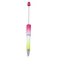 Boligrafo DIY degradado colorido con varilla metalica para cuentas personalizadas diseno. - Estilo Rosa Blanco Verde Degradado Tricolor (CZB106038-47)