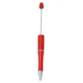Boligrafo de cuentas rojo DIY con varilla metalica para manualidades personalizadas - Estilo Rojo Brillante (CZB106038-50)