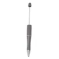 Bolígrafo de cuentas DIY con varilla de metal y cuerpo de plástico gris para manualidades. - Estilo Gris Oscuro (CZB106038-51)