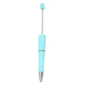 Bolígrafo DIY azul claro con punta de metal y varilla de cuentas para joyería artesanal. - Estilo Azul Claro (CZB106038-53)