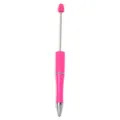 Bolígrafo de cuentas DIY bolígrafo de plástico rosa con varilla de metal papelería - Estilo Rosa (CZB106038-56)