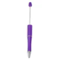 Bolígrafo de cuentas DIY morado con varilla de metal, bolígrafo artesanal creativo para abalorios. - Estilo Púrpura (CZB106038-60)