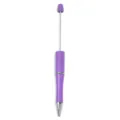 Bolígrafo de cuentas morado DIY de plástico bolígrafo punta de metal variante creativa - Estilo Púrpura (CZB106038-61)