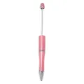 Boligrafo con cuentas DIY rosa varilla de metal boligrafo de plastico para manualidades creativas - Estilo Galvanizado Rosa (CZB106038-64)
