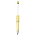 Bolígrafo de cuentas DIY con cuerpo de plástico electroplateado dorado y varilla metálica. - Estilo Galvanizado Amarillo Dorado (CZB106038-67)