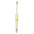 Boligrafo de cuentas DIY varilla de metal dorada boligrafo de plastico para manualidades - Estilo Galvanizado Oro (CZB106038-77)