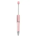 Bolígrafo de cuentas DIY con cuerpo de plástico rosa degradado y varilla metálica. - Estilo Galvanizado Degradado Rosa (CZB106038-80)