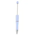 Bolígrafo de cuentas DIY azul claro con varilla de metal, ideal para manualidades y regalos. - Estilo Azul Claro (CZB106038-82)
