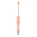 Boligrafo de cuentas DIY de plastico rosa con varilla metalica para abalorios personalizados. - Estilo Rosa (CZB106038-86)