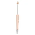 Boligrafo de cuentas DIY con cuerpo plastico rosa y punta metalica para artesania unica. - Estilo Rosa (CZB106038-102)