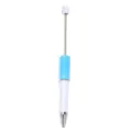 Bolígrafo de cuentas DIY con mango azul y blanco y varilla metálica para manualidades. - Estilo Bicolor Azul Blanco (CZB106038-108)