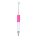 Bolígrafo DIY para cuentas con degradado rosa y blanco y varilla metálica para abalorios. - Estilo Bicolor Rosa Blanco (CZB106038-111)