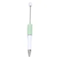 Bolígrafo para cuentas DIY con mango verde pastel y varilla de metal para manualidades. - Estilo Bicolor Blanco Verde Claro (CZB106038-114)