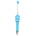 Blue DIY beading pen with resin roses and pearls, perfect for diamond art and crafts. - New Blue