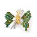 DIY butterfly rhinestone pendant charm luxury crystal bead phone chain jewelry accessory new - Iridescent Black