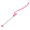 Creative DIY beaded metal bookmark, pink book clip and page marker for students and readers. - 1 Piece / Pink