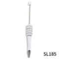 DIY beaded ballpoint pen, white pearl and rhinestone studded rotating pen for craft. - Handmade Beaded Pen Style (SL185) / White