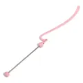 Pink DIY beaded bookmark metal book clip page holder for student stationery and reading gifts - 1 Piece / Pink
