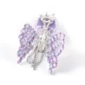 DIY purple butterfly rhinestone wing charm pendant for phone chain jewelry accessory - Light Purple