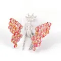 DIY rhinestone butterfly wing charm for phone case jewelry craft accessories new style - Red