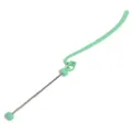 Light green DIY beaded metal bookmark stylish book page clip stationery accessory for reading - 1 Piece / Light Green