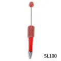 Red rhinestone beaded pen DIY beadable pen metal beaded ballpoint pen for craft projects - Big Red Style (SL100)