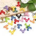 Colorful heart bead caps DIY jewelry accessories spacer beads multi-color metal findings - 16mm / Heart Bead Caps - Random Mixed Colors