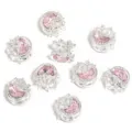 Perles en alliage lune et étoile avec strass rose, idéales pour bijoux DIY et stylos. - 16x17mm / Bateau lune et étoile - rose