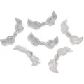 Tapas de cuentas de alas de ángel de aleación plateada con diamantes de imitación para joyería DIY. - Alas de Ángel (CZ-538) / 19x44mm / Plateado