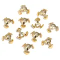 Gold heart shaped bead caps metal spacer findings for DIY jewelry making accessories - 16mm / Heart Bead Caps - Gold
