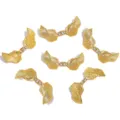 Casquillos de cuentas con estrás alas de ángel doradas accesorios de joyería - Alas de Ángel (CZ-538) / 19x44mm / Dorado
