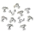 Silver heart bead caps metal spacer beads DIY jewelry making findings crafts components - 16mm / Heart Bead Caps - Silver