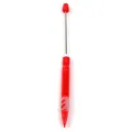 Roter DIY perlenbesetzter Druckbleistift mit Metallstab für kreatives Briefpapier. - Rot