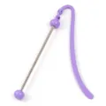 DIY Segnalibro in metallo con perline viola clip per pagine cancelleria per studenti - 1 Pezzo / Viola