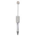 DIY rhinestone beadable ballpoint pen with sparkling crystal stones and silver metal finish. - Silver Style (SL106005)