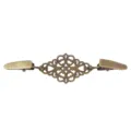 Vintage Bronzo Maglione Clip Cardigan Fibbia Retro Floreale Sciarpa Accessorio - Stile Intagliato Bronzo (M0969-1)