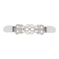 Clip per maglione vintage argento strass cardigan colletto scialle sciarpa accessorio - Stile Argento Strass (M0968-2)