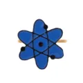 Anello portatovagliolo con fiore blu cartone animato per decorazione tavola - Stile Atomo Blu (Z1004-7)
