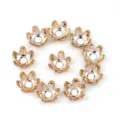 Gold acrylic lotus flower bead caps charms for DIY jewelry making and handmade crafts - 17mm (Approx. 200 Pcs/Pack) / Gold