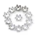 Silver plated acrylic lotus flower bead caps DIY jewelry making spacers accessories. - 17mm (Approx. 200 Pcs/Pack) / Silver
