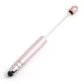 DIY Perlen Eingabestift, rosafarbener Metall Touchpen mit Perlenstab fuer Bastelprojekte. - Rosa (SY002)