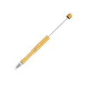 DIY metal beaded pen eternal inkless pencil with protective cap for creative crafts. - Gold
