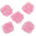 5pcs pink resin rhinestone square beads DIY charm pen jewelry accessories sparkle craft items - 19mm (5 Pcs/Pack) / Jelly Pink