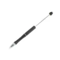 DIY metalen kraal pen eeuwige potlood met zwarte houder en doorzichtige dop, zonder inkt. - Zwart